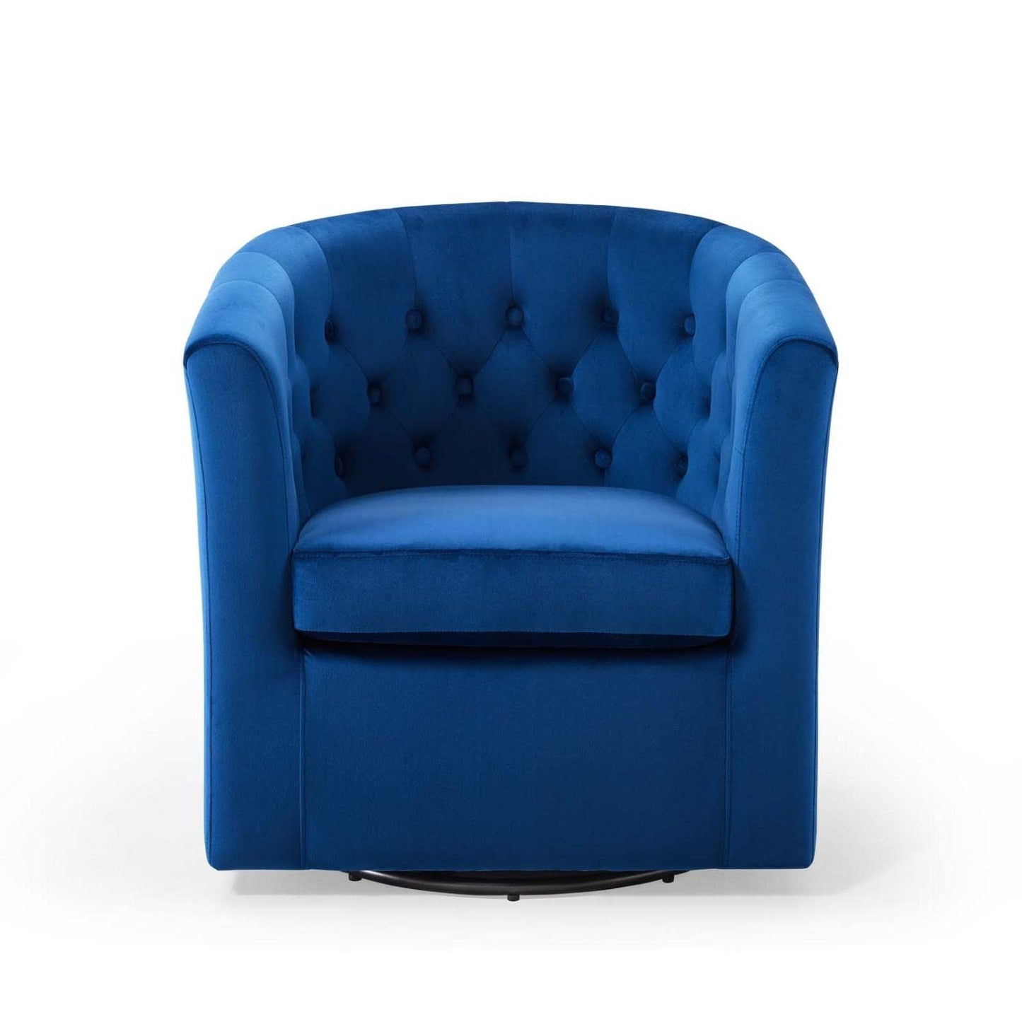 home office desk chairs | CasaFoyer Prospect Performance Velvet Swivel Armchair | Modern Design | Stain-Resistant Fabric | Tufted Accents | Retro Modern Charm | Comfortable & Sturdy | Navy | casafoyer.myshopify.com