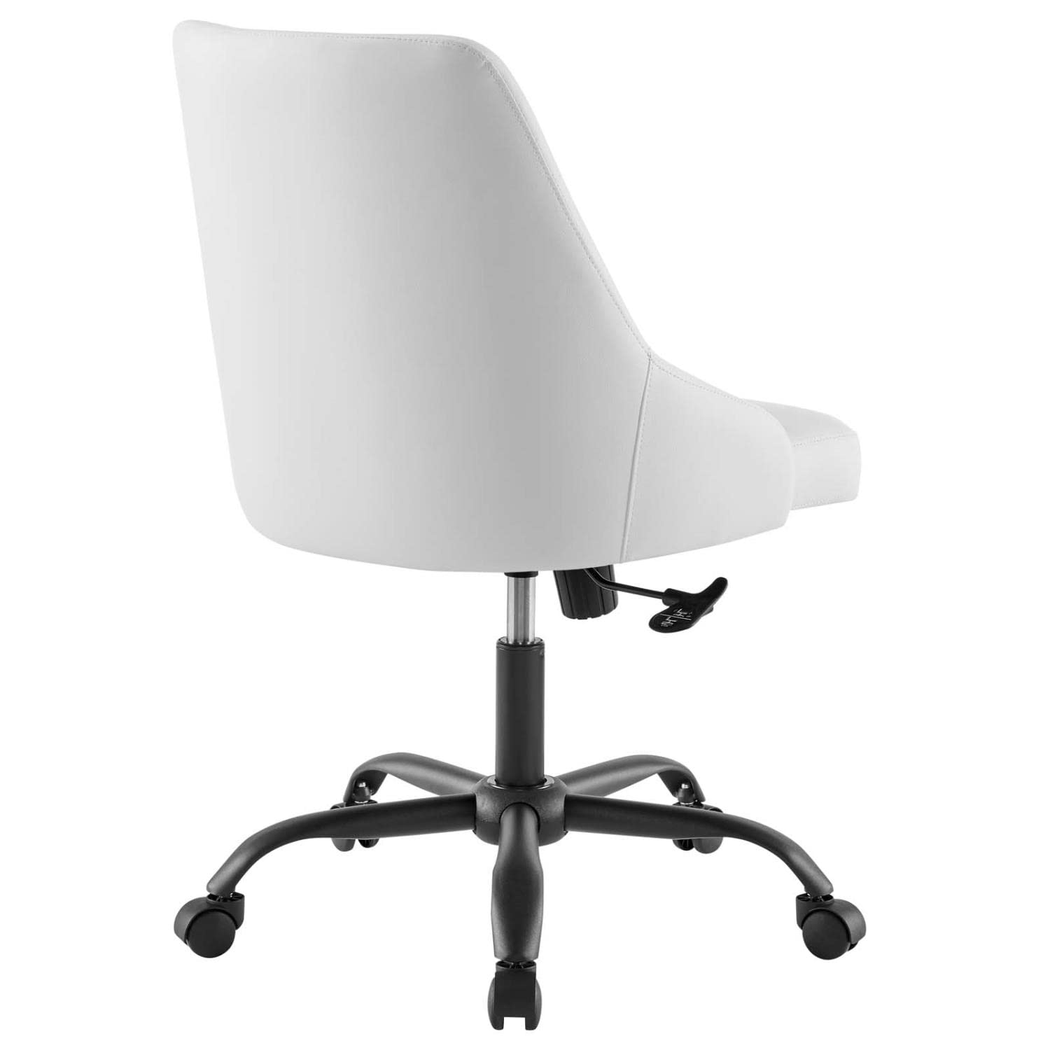 home office desk chairs | CasaFoyer Designate Vegan Leather Office Chair | Contemporary Style | Comfortable Padding | 360 Swivel | Height Adjustable | Black White | casafoyer.myshopify.com