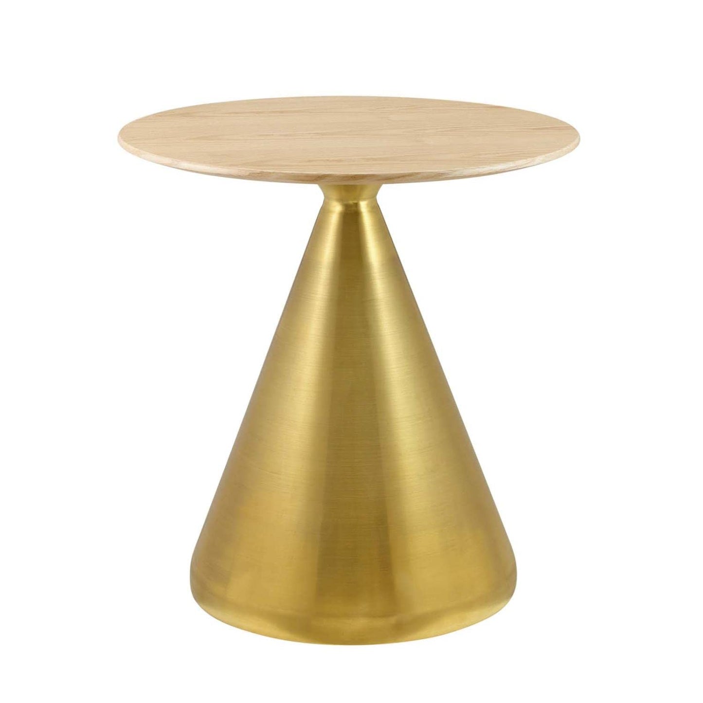 patio dining tables | CasaFoyer Tupelo 28 Dining Table | Contemporary Design | Mid-Century Flair | Organic Shape | Polished Gold Base | MDF & Wood Grain Veneer | Non-Marking Ring | casafoyer.myshopify.com