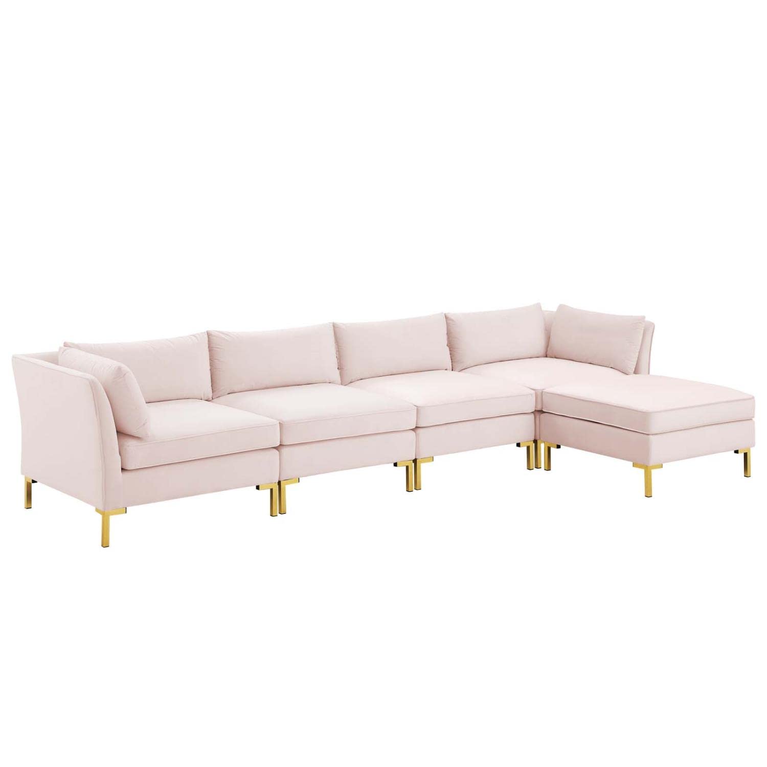 kitchen and dining room sets | CasaFoyer Ardent Performance Velvet 5-Piece Sectional Sofa | Vintage Modern Glam Deco Style | Stain-Resistant Velvet | Comfortable Foam Padding | Gold Metal Legs | 440 lbs Weight Capacity | casafoyer.myshopify.com