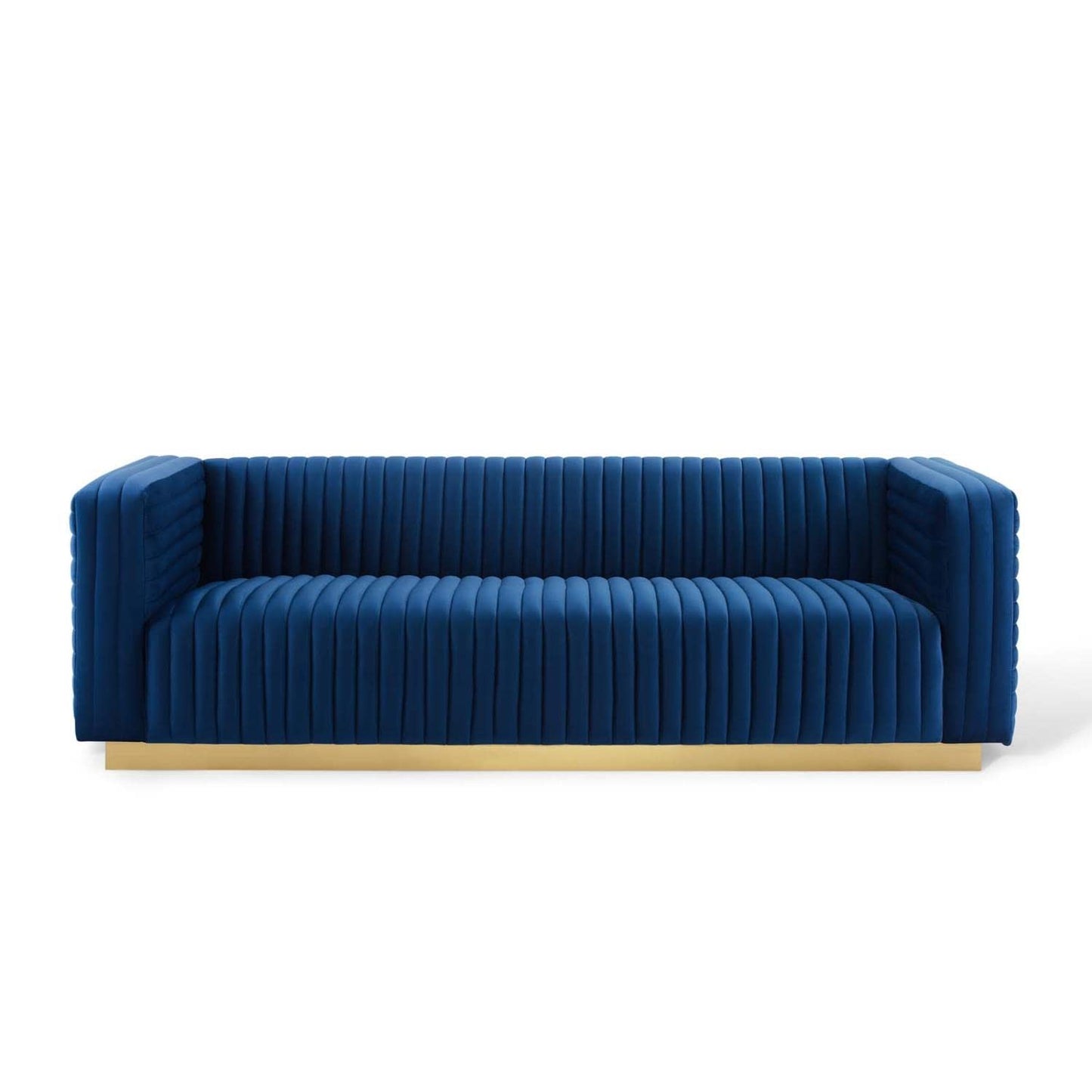 home office desk chairs | CasaFoyer Charisma Channel Tufted Performance Velvet Sofa | Vintage Glamour Design | Stain-Resistant Fabric | Luxurious Seating | Gold Stainless Steel Base | casafoyer.myshopify.com