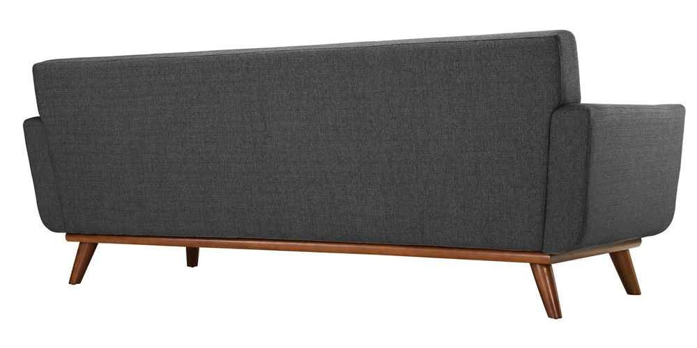sofas | Engage Sofa | Relaxing & Spacious | Elegant Design | Cherry Wood Legs | Gray Upholstered Fabric | Perfect Addition to Any Room | casafoyer.myshopify.com