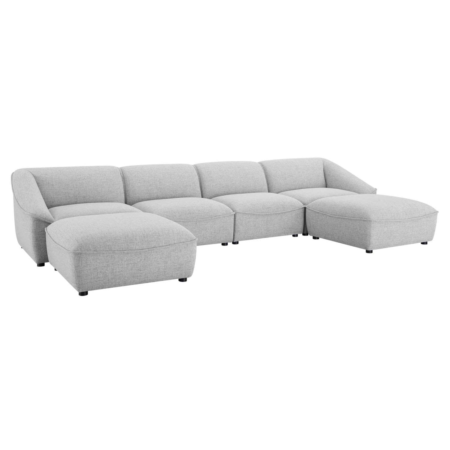 kitchen and dining room sets | CasaFoyer Comprise Upholstered 6-Piece Living Room Set | Ultimate Comfort & Sophistication | Plush Seating | French Piping | Durable Polyester Upholstery | Sturdy Construction | Easy Customization | Light Gray | casafoyer.myshopify.com