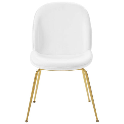Dining Table | Scoop Gold Stainless Steel Leg Dining Chair | Vintage Glamour | Stain-Resistant Velvet Upholstery | Comfortable Foam Padding | Non-Marking Foot Caps | casafoyer.myshopify.com