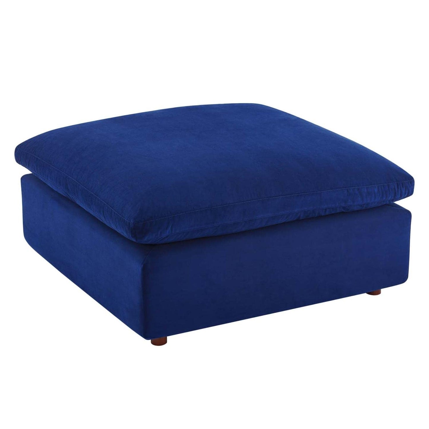 OTTOMAN | CasaFoyer Commix Ottoman | Cozy & Stylish | Stain-Resistant Velvet | Solid Wood Construction | Foam Padded Cushions | Overstuffed Down Feather | Perfect for Lounging | 331 lbs Capacity | Plastic Foot Glides | casafoyer.myshopify.com