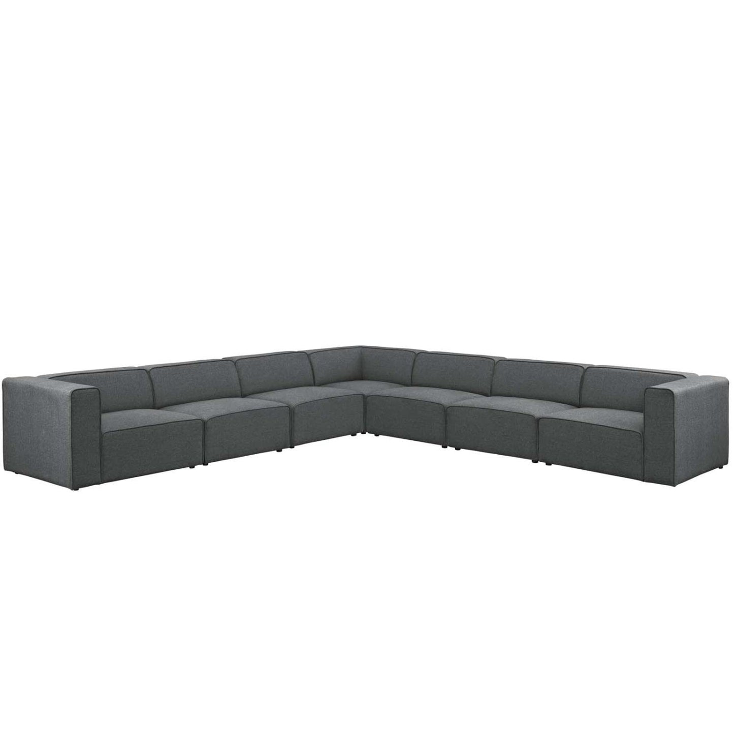 kitchen and dining room sets | CasaFoyer Mingle | 7-Piece Upholstered Fabric Sectional Sofa Set | Ultimate Comfort & Versatile Design | Gray | casafoyer.myshopify.com