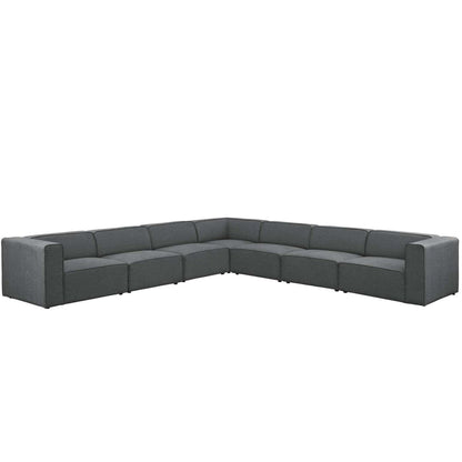 kitchen and dining room sets | CasaFoyer Mingle | 7-Piece Upholstered Fabric Sectional Sofa Set | Ultimate Comfort & Versatile Design | Gray | casafoyer.myshopify.com