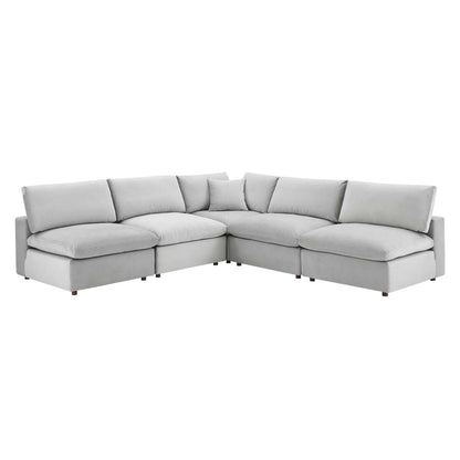 kitchen and dining room sets | CasaFoyer Commix Sectional Sofa | Cozy & Relaxing Haven | Stain-Resistant Velvet | Solid Wood Construction | Plush Comfort | Duck Down Cushions | 5-Piece Set | casafoyer.myshopify.com