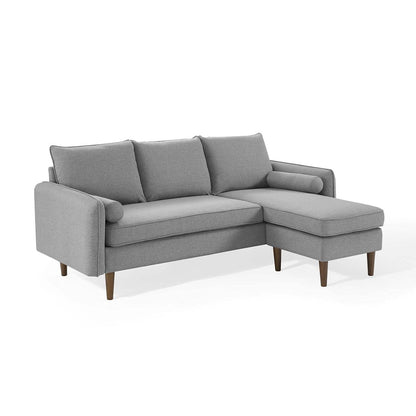 sofas | CasaFoyer Revive Upholstered Fabric Sectional Sofa | Cozy Design | Bolster Pillows | Plush Foam Padding | Polyester Upholstery | Wood Legs | Built-in Ottoman | 900 lbs Weight Capacity | casafoyer.myshopify.com
