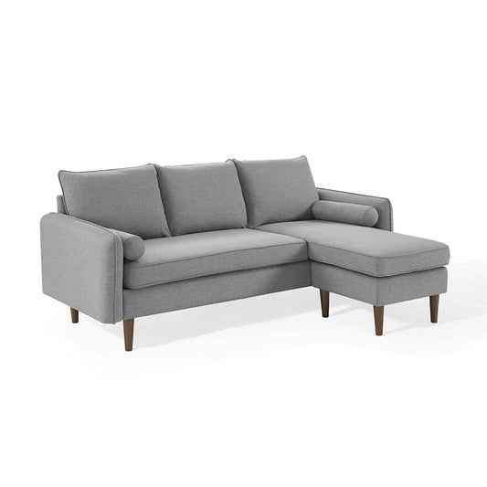 sofas | CasaFoyer Revive Upholstered Fabric Sectional Sofa | Cozy Design | Bolster Pillows | Plush Foam Padding | Polyester Upholstery | Wood Legs | Built-in Ottoman | 900 lbs Weight Capacity | casafoyer.myshopify.com
