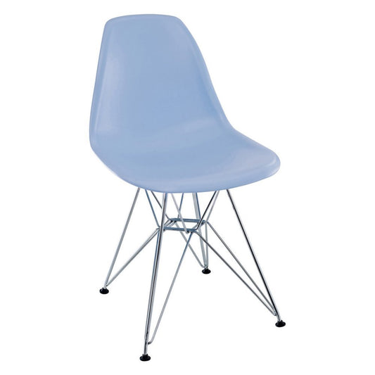 Dining Table | Paris Wire Side Chair | Molded Plastic | Versatile & Stylish | Indoor/Outdoor Use | Comfortable & Flexible | Wide Range of Base Options | Ideal for Living or Dining Room | Blue | casafoyer.myshopify.com