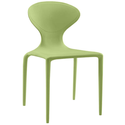 home office desk chairs | CasaFoyer Draw Side Dining Chair | Minimalist Design | Durable Polypropylene | Comfortable & Versatile | Green | casafoyer.myshopify.com