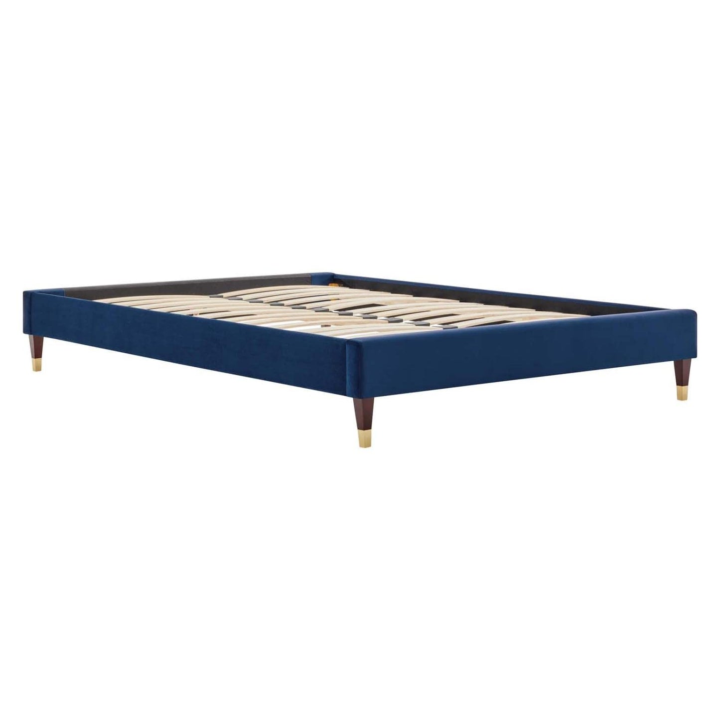 bed frames | CasaFoyer Harlow Performance Velvet Full Bed Frame | Opulent Art Deco Style | Stain-Resistant | Memory Foam Compatible | 800 lbs Weight Capacity | casafoyer.myshopify.com