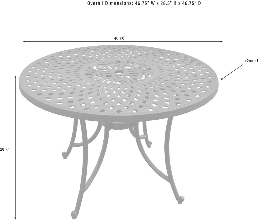 Dining Table | Outdoor Oasis | Heavy-Duty Aluminum Dining Table Set | Contoured Seats | Charcoal Black Finish | casafoyer.myshopify.com