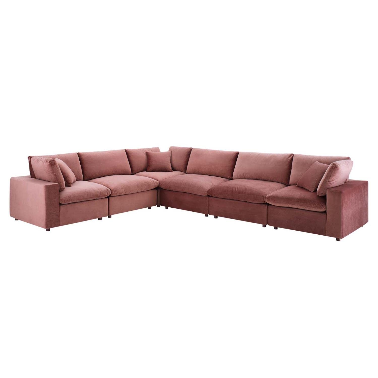 sofas | CasaFoyer Commix Luxurious Sectional Sofa | Plush Comfort | Stain-Resistant Velvet | Solid Wood Construction | Duck Down Cushions | 6-Piece Set | casafoyer.myshopify.com