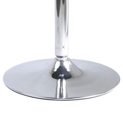 TABLE | CasaFoyer  Wood Spectrum Dining Table | Modern Style | Compact & Elegant | 28.7 Diameter | Sturdy Black Wood Top | Chrome-Plated Steel Base | 29.5 Height | 50lbs Weight Capacity | Easy Assembly | 60-Day Replacement | casafoyer.myshopify.com