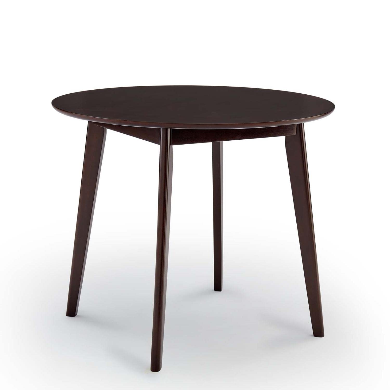 patio dining tables | CasaFoyer Vision 35 Round Dining Table | Mid-Century Modern Design | Durable MDF Top | Space-Saving | Accommodates 4 People | Cappuccino Finish | casafoyer.myshopify.com