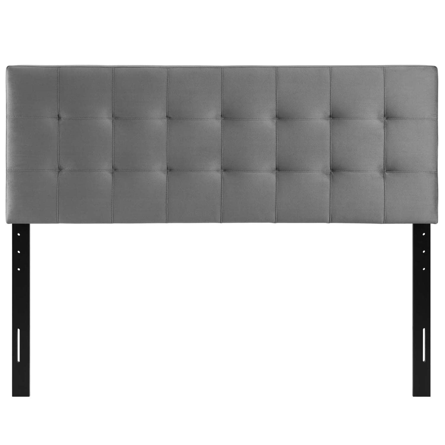 Bed | CasaFoyer Lily King Biscuit Tufted Performance Velvet Headboard | Elegant Gray | Stain-resistant | Height-adjustable | Comfortable | casafoyer.myshopify.com