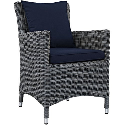kitchen and dining room sets | CasaFoyer Summon Outdoor Patio Dining Table Set | 7 Piece | Two-Tone Rattan | Sunbrella Cushions | UV Protection | casafoyer.myshopify.com