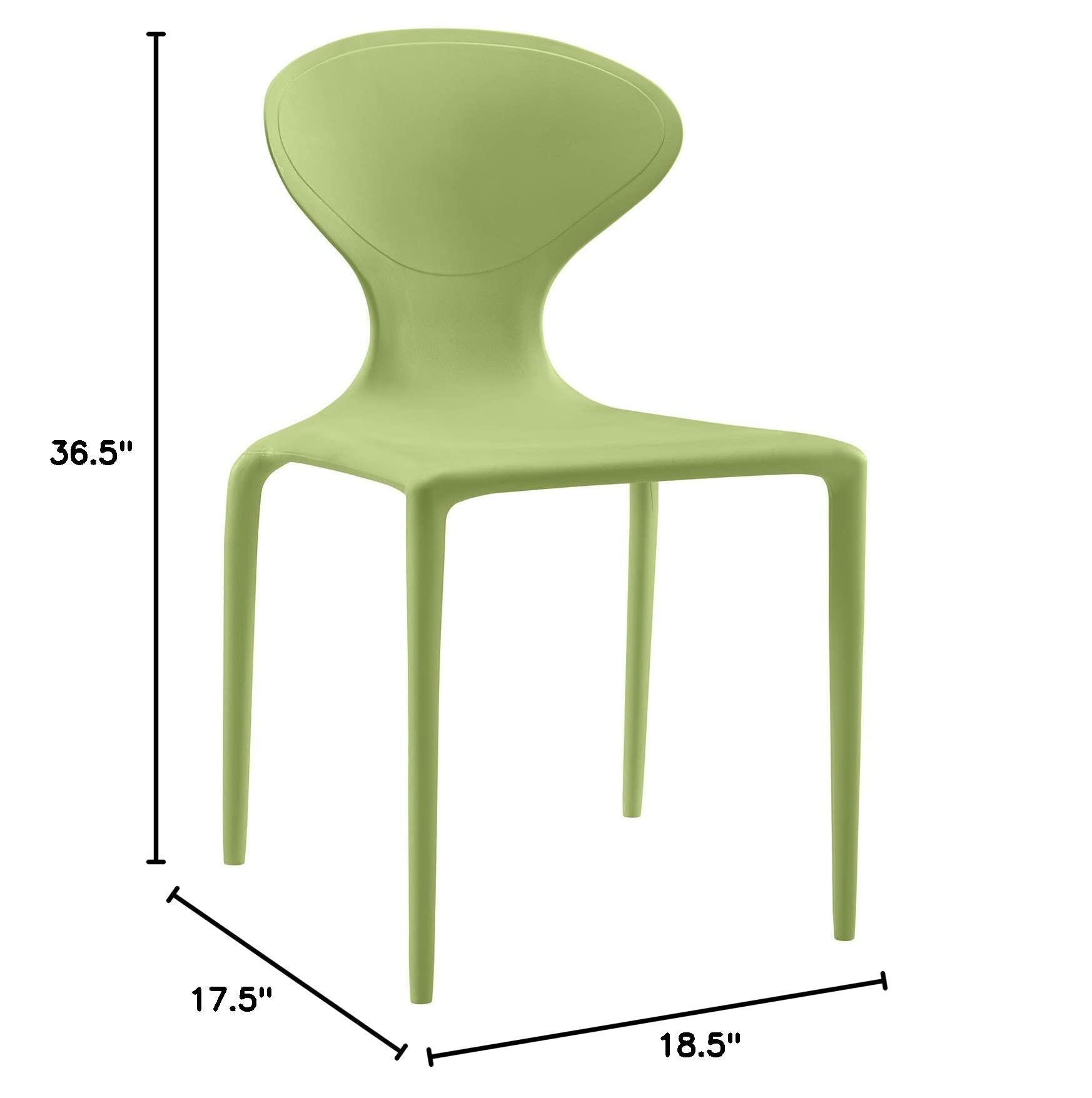 home office desk chairs | CasaFoyer Draw Side Dining Chair | Minimalist Design | Durable Polypropylene | Comfortable & Versatile | Green | casafoyer.myshopify.com