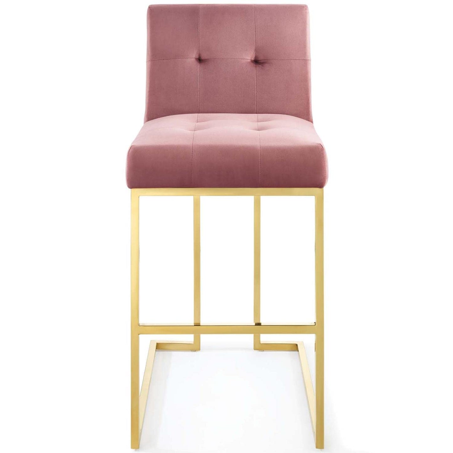 barstools | CasaFoyer Privy Gold Stainless Steel Bar Stool | Plush Velvet Upholstery | Sleek Geometric Base | No Assembly | 331 lbs Weight Capacity | casafoyer.myshopify.com