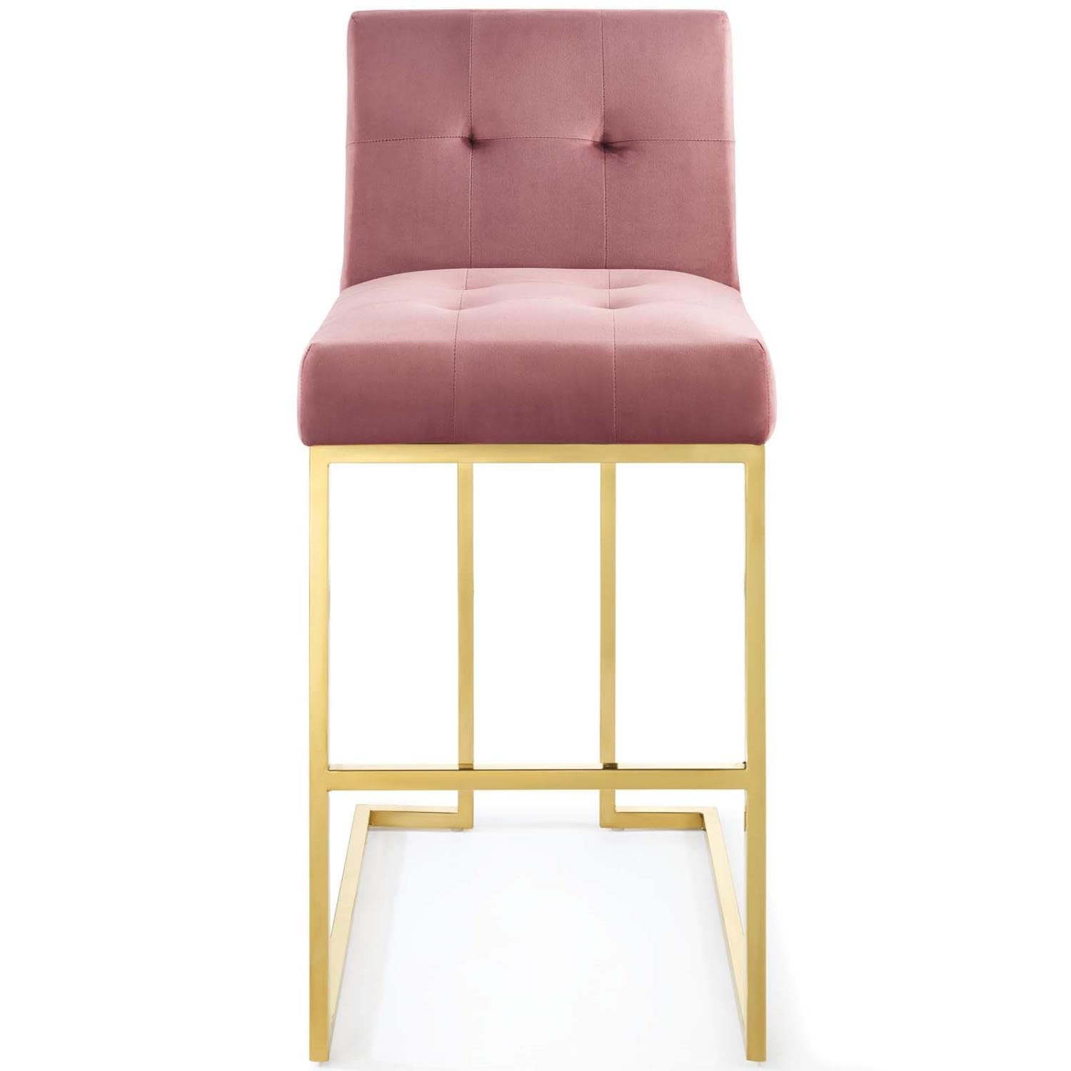 barstools | CasaFoyer Privy Gold Stainless Steel Bar Stool | Plush Velvet Upholstery | Sleek Geometric Base | No Assembly | 331 lbs Weight Capacity | casafoyer.myshopify.com