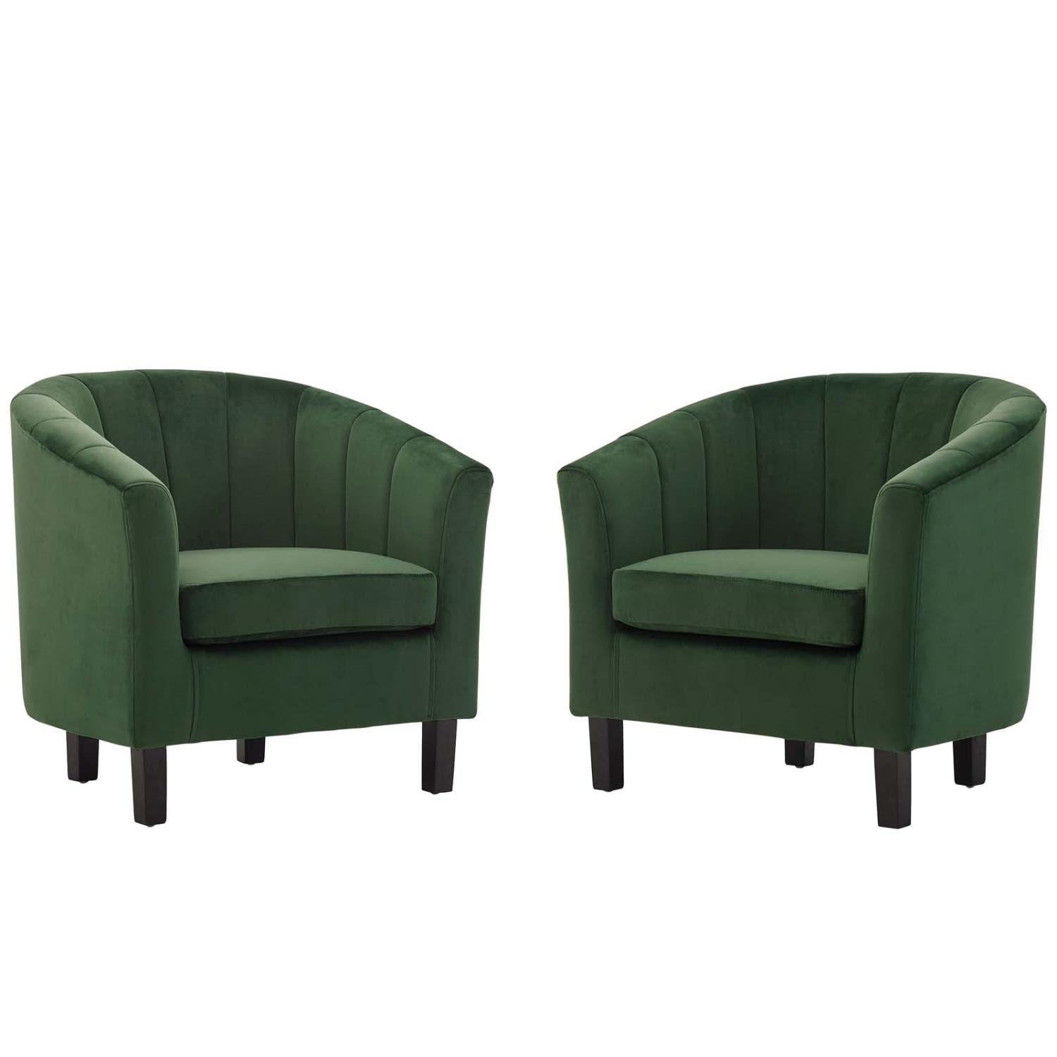 home office desk chairs | CasaFoyer Prospect Performance Velvet Armchair Set of 2 | Stain-Resistant | Channel Tufted | Retro Modern Design | Comfortable | 331 lbs Weight Capacity | casafoyer.myshopify.com