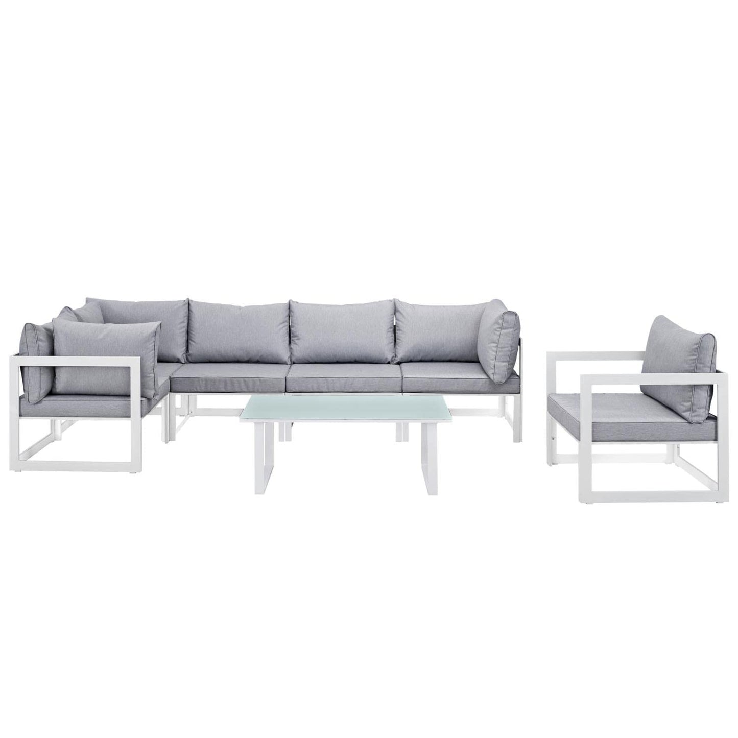 Patio Furniture Sets | Fortuna Outdoor Patio Collection | 9-Piece Sectional Sofa Set | Durable Aluminum Frame | All-Weather Cushions | Modern Outdoor Spaces | casafoyer.myshopify.com