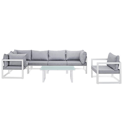 Patio Furniture Sets | Fortuna Outdoor Patio Collection | 9-Piece Sectional Sofa Set | Durable Aluminum Frame | All-Weather Cushions | Modern Outdoor Spaces | casafoyer.myshopify.com