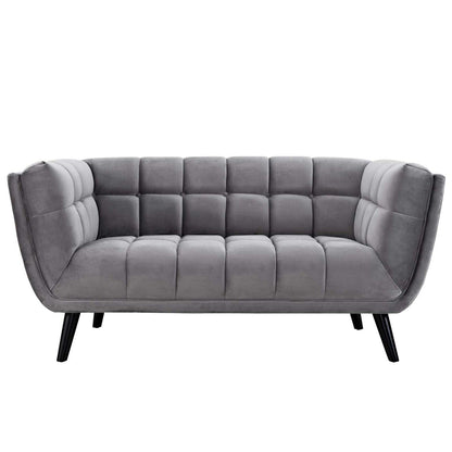 kitchen and dining room sets | CasaFoyer Bestow Performance Velvet Living Room Set | Wide-Profile Design | Soft & Durable Upholstery | Button Tufting | Black Wood Legs | Includes Armchair, Loveseat, Sofa | Perfect for Mid-Century, Modern Farmhouse, Contemporary Decor | casafoyer.myshopify.com