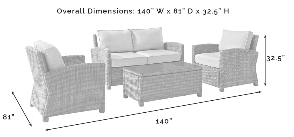 Patio Furniture Sets | CasaFoyers Bradenton Collection | All-Weather Wicker Outdoor Seating Set | Durable & Stylish | Sangria Cushions | casafoyer.myshopify.com
