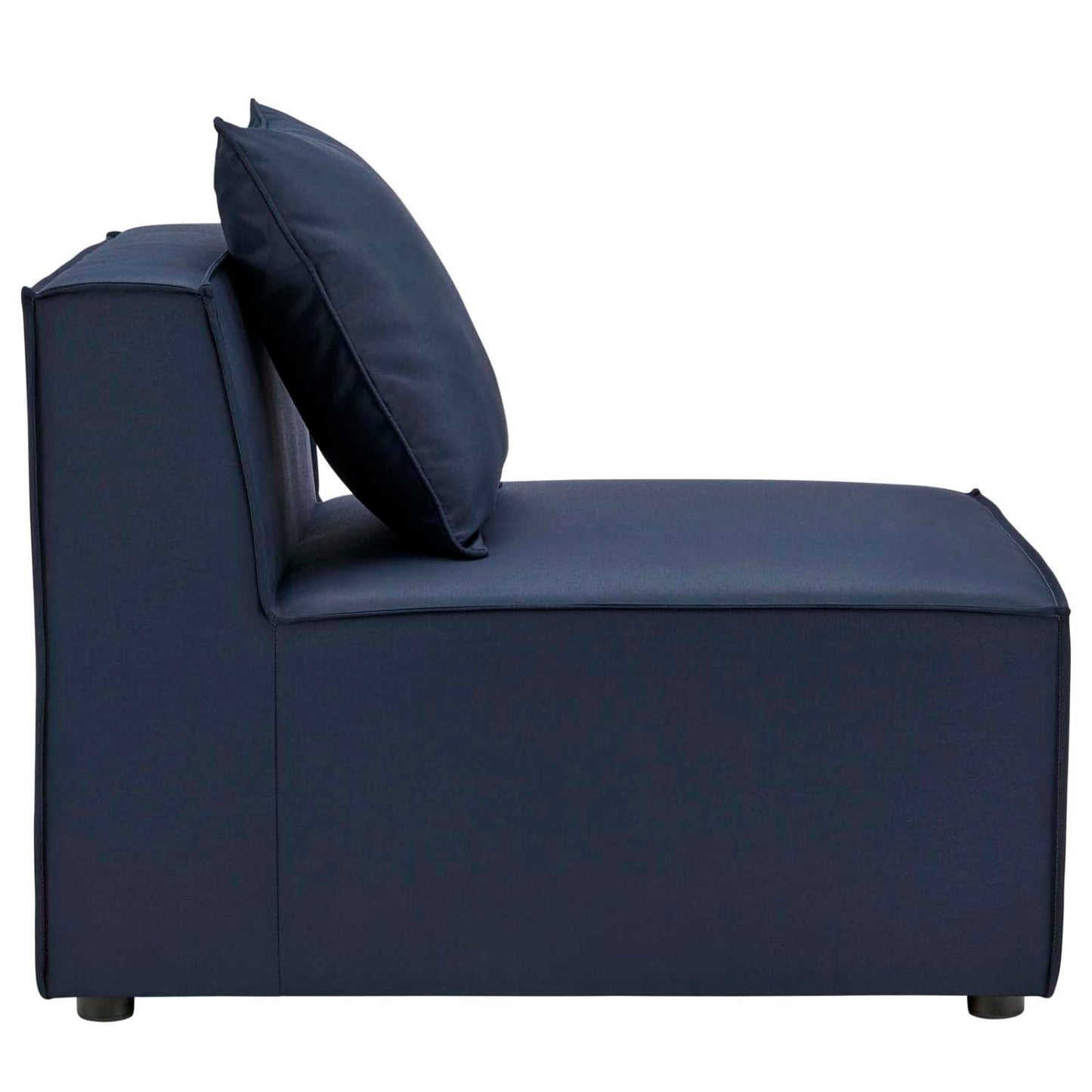 sofas | CasaFoyer Outdoor Patio Saybrook Upholstered Sectional Sofa Armless Chair | Comfortable & Contemporary Design | Weather-Resistant & UV-Protected | Navy Blue | casafoyer.myshopify.com