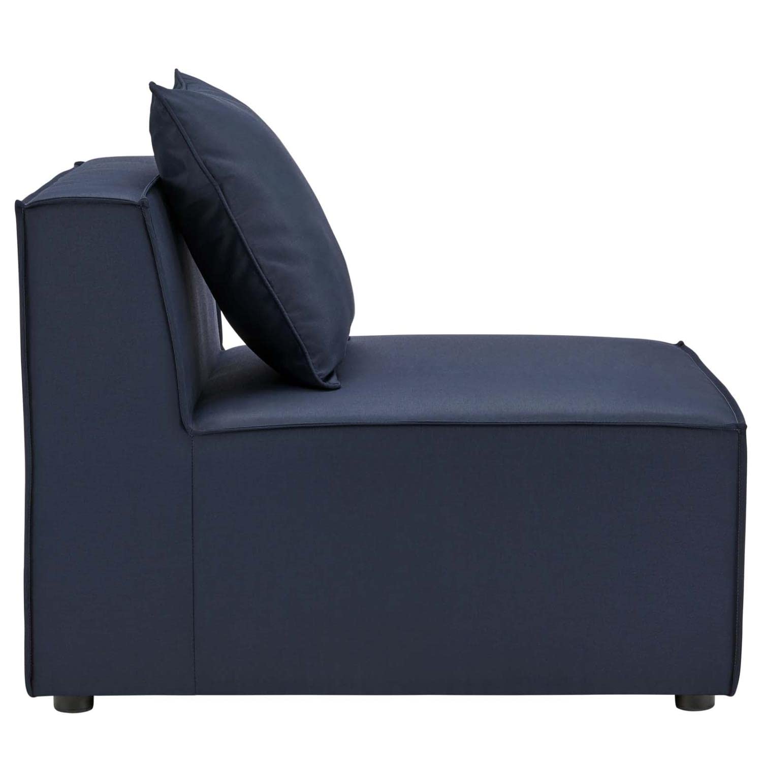 sofas | CasaFoyer Outdoor Patio Saybrook Upholstered Sectional Sofa Armless Chair | Comfortable & Contemporary Design | Weather-Resistant & UV-Protected | Navy Blue | casafoyer.myshopify.com