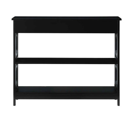 TABLE | Omega 1 Drawer Console Table with Shelves | Ample Storage | Sleek Geometric Design | Durable & Timeless | Complements Any Decor | Omega Collection | casafoyer.myshopify.com