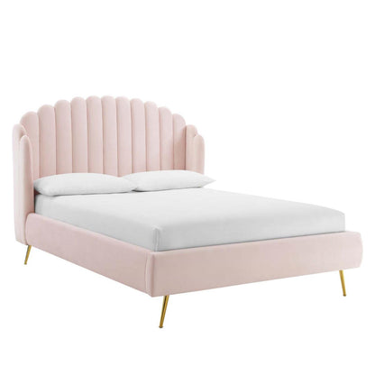 adjustable bed bases | CasaFoyer Lana Performance Velvet Queen Platform Bed | Wingback Tufted Design | Stain-Resistant Velvet Upholstery | Gold Metal Legs | Wood Slat Support System | Ideal for Memory Foam, Innerspring, Latex, and Hybrid Mattresses | casafoyer.myshopify.com