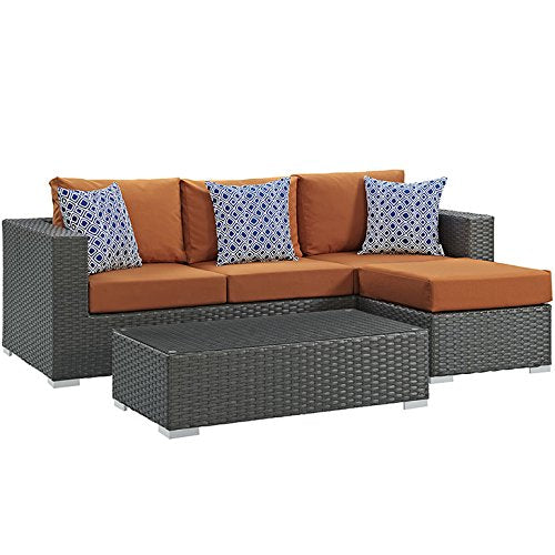 kitchen and dining room sets | CasaFoyer Sojourn Outdoor Patio Furniture Set | Sunbrella Cushions | Synthetic Rattan | UV Protection | Aluminum Frame | Coffee Table, Ottoman, Sofa | casafoyer.myshopify.com