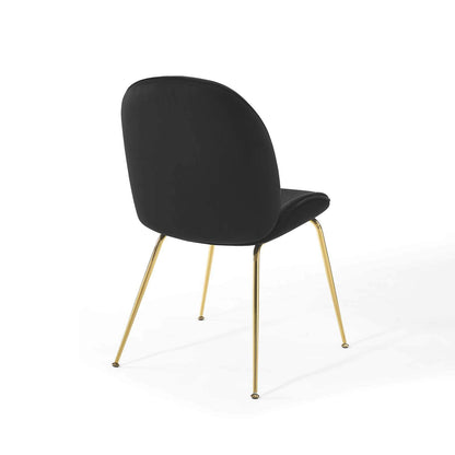 Dining Table | Delightful Scoop Dining Chair | Vintage Charm | Gold Stainless Steel Frame | Stain-Resistant Velvet Upholstery | Comfortable & Stylish | Non-Marking Foot Caps | casafoyer.myshopify.com