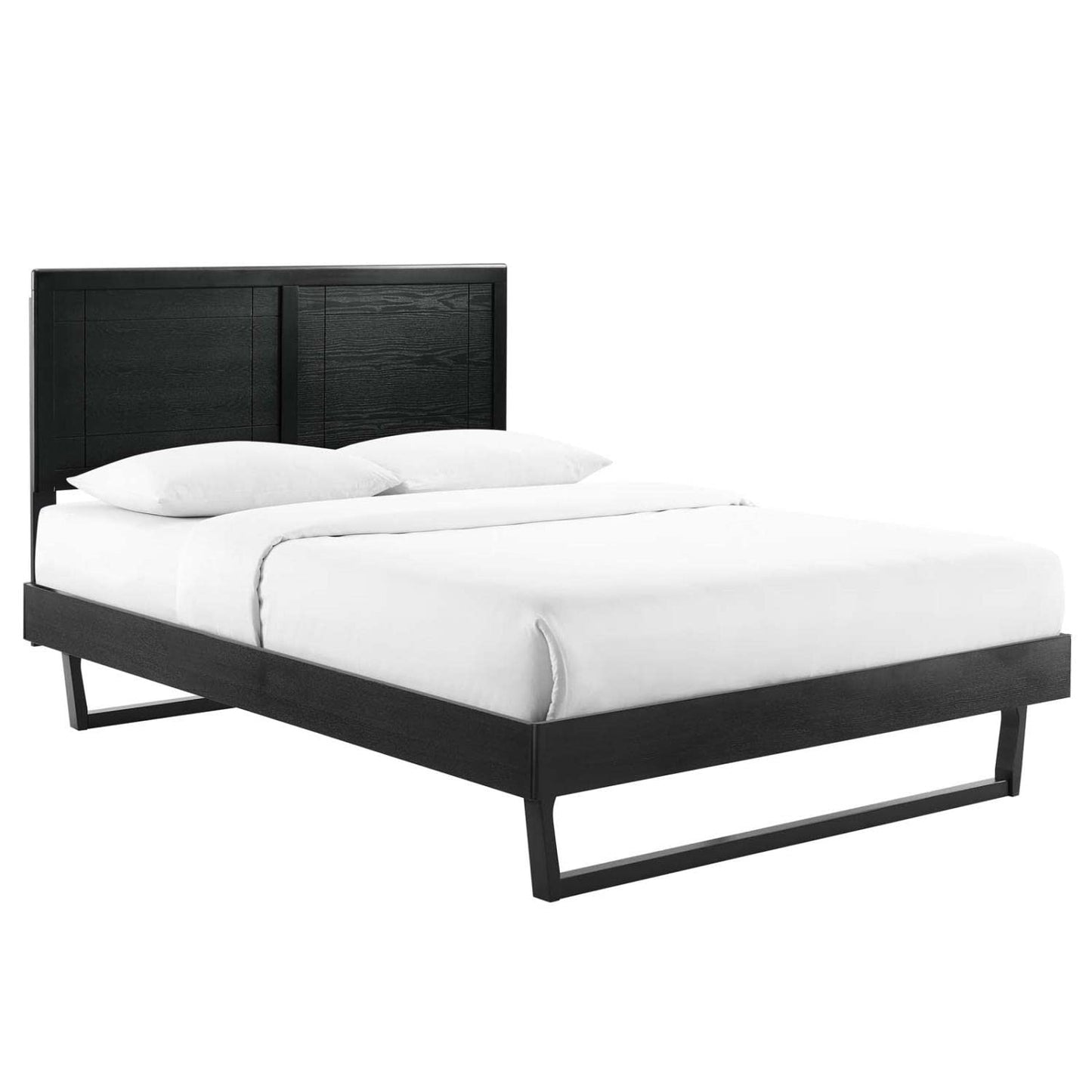 bed frames | CasaFoyer Marlee Wood King Platform Bed | Modern Retro Design | Durable Construction | No Box Spring Needed | Suitable for Various Mattress Types | casafoyer.myshopify.com