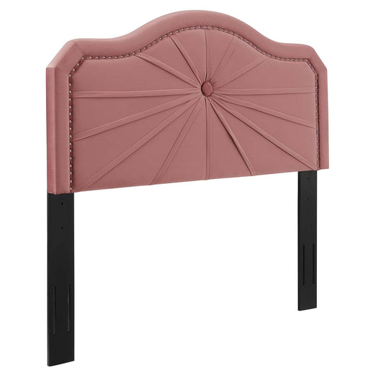 headboards | CasaFoyer Kristin Performance Velvet King/California King Headboard | Vintage Modern Charm | Glamorous Deco Style | Nailhead Trim | Pleated Design | Stain-Resistant | Adjustable | Easy Assembly | casafoyer.myshopify.com
