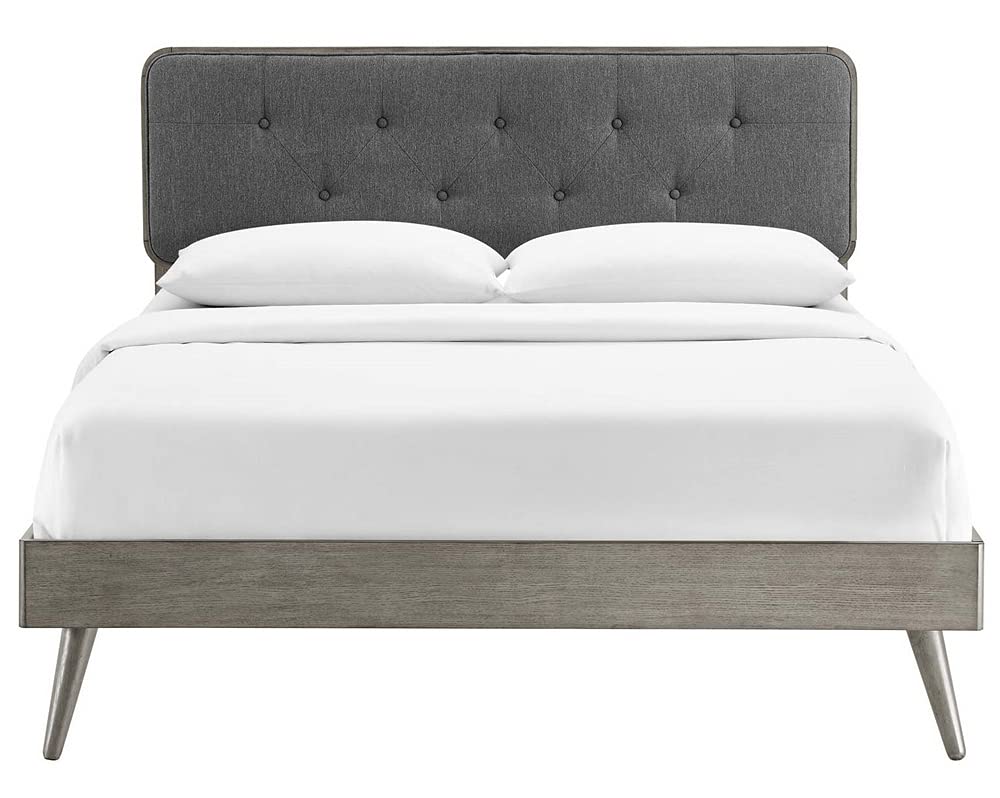 adjustable bed bases | CasaFoyer Bridgette Tufted Wood Full Platform Bed | Modern Design | Button Tufted Headboard | Wood Grain Frame | Durable Construction | No Box Spring Needed | casafoyer.myshopify.com