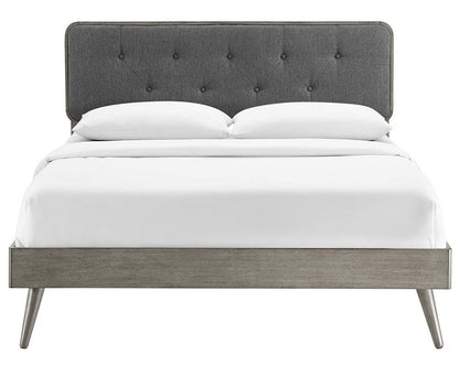 adjustable bed bases | CasaFoyer Bridgette Tufted Wood Full Platform Bed | Modern Design | Button Tufted Headboard | Wood Grain Frame | Durable Construction | No Box Spring Needed | casafoyer.myshopify.com