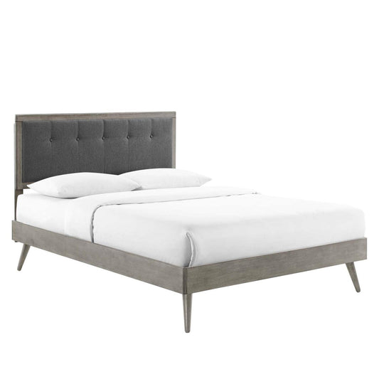 adjustable bed bases | CasaFoyer Willow Tufted Wood King Platform Bed | Contemporary Charm | Upholstered Headboard | Wood Frame | Button Tufted | Sturdy Construction | No Box Spring Needed | Supports Various Mattress Types | Easy Assembly | Gray Charcoal | casafoyer.myshopify.com