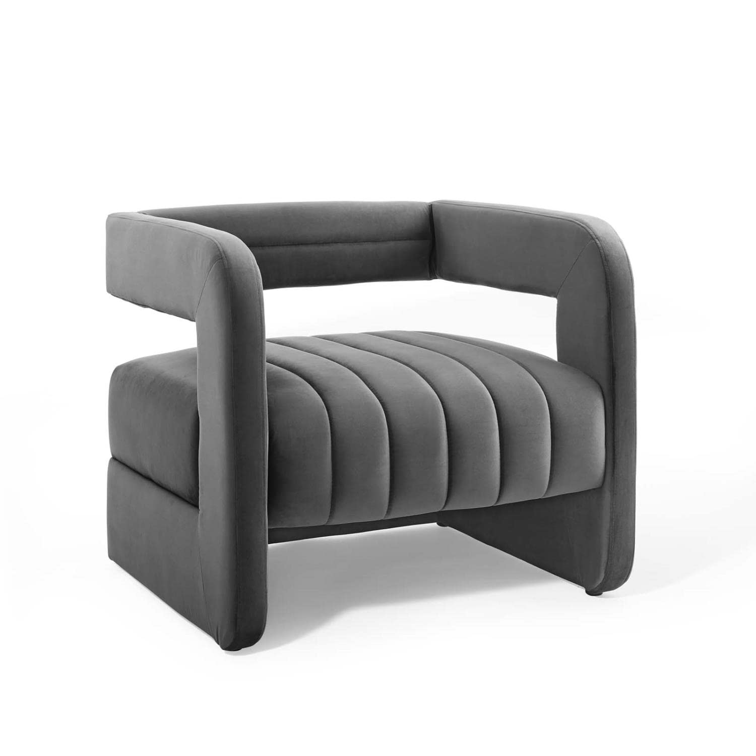 home office desk chairs | CasaFoyer Range Channel Tufted Performance Velvet Accent Armchair | Elegant, Modern Design | Stain-Resistant Upholstery | Vintage Touch | Plush Foam Padding | 440 lbs Weight Capacity | casafoyer.myshopify.com