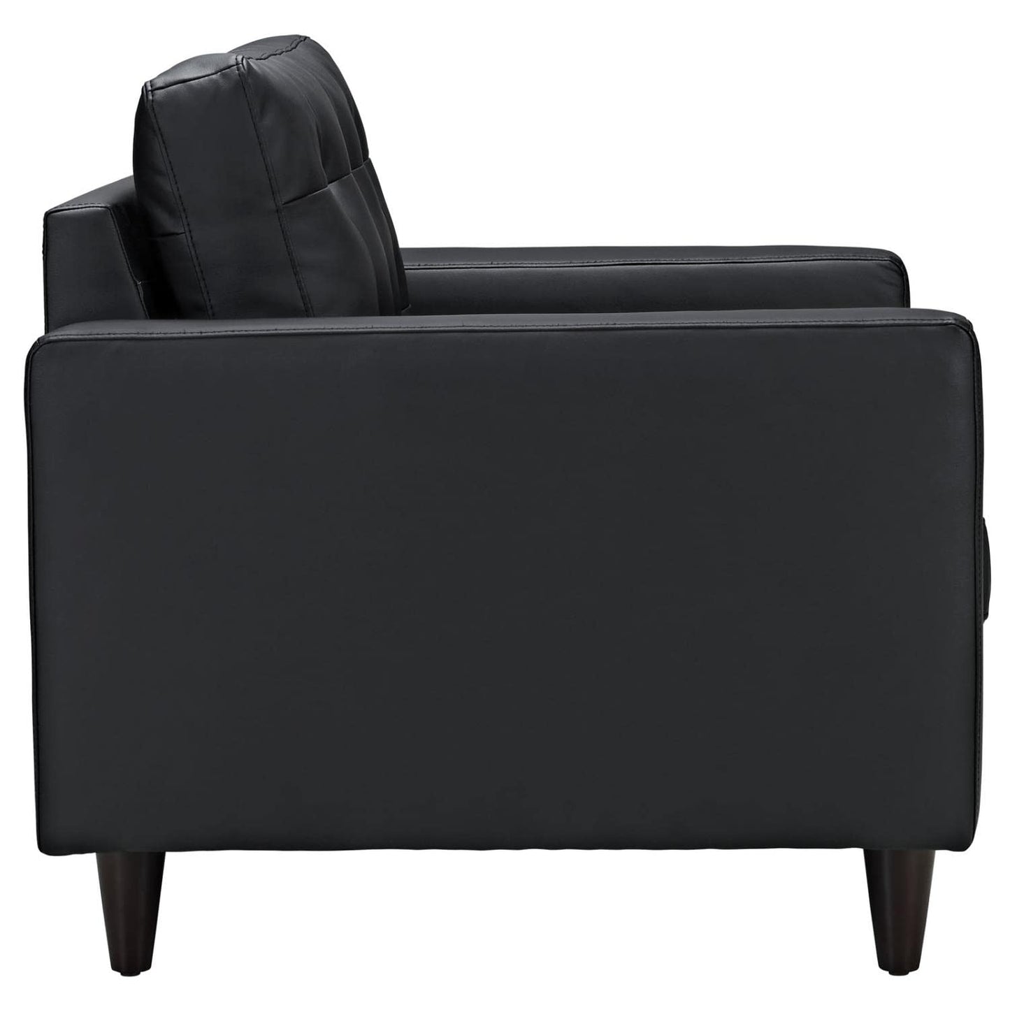 kitchen and dining room sets | CasaFoyer Empress Holistic Furniture | Set of 2 Black Leather Armchairs | Tufted Buttons, Luxurious Cushions, Regal Armrests | Sturdy Wooden Legs, Floor-Protecting Glides | casafoyer.myshopify.com