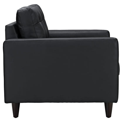 kitchen and dining room sets | CasaFoyer Empress Holistic Furniture | Set of 2 Black Leather Armchairs | Tufted Buttons, Luxurious Cushions, Regal Armrests | Sturdy Wooden Legs, Floor-Protecting Glides | casafoyer.myshopify.com