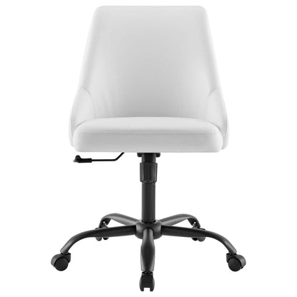 home office desk chairs | CasaFoyer Designate Vegan Leather Office Chair | Contemporary Style | Comfortable Padding | 360 Swivel | Height Adjustable | Black White | casafoyer.myshopify.com
