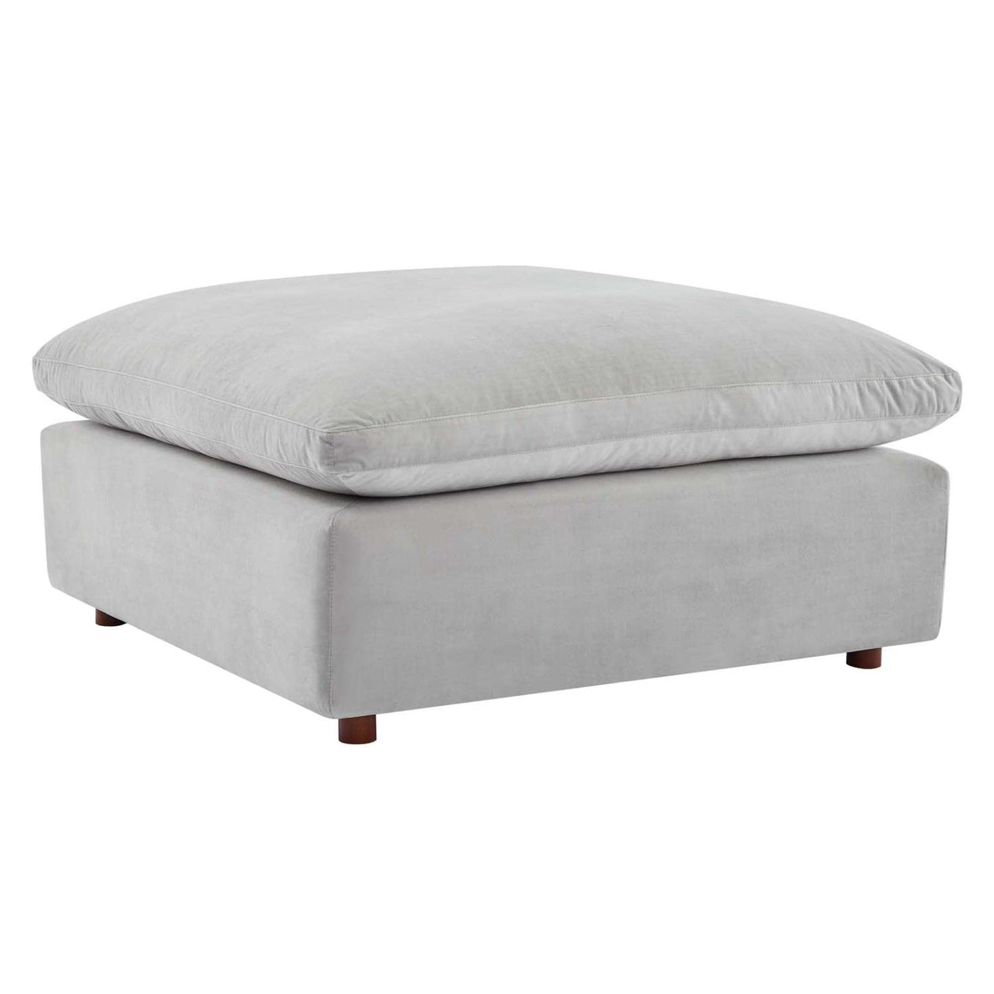 sofas | CasaFoyer Commix Luxurious Sectional Sofa | Plush Comfort | Stain-Resistant Velvet | Solid Wood Construction | 7-Piece Set with Ottoman | Light Gray | casafoyer.myshopify.com