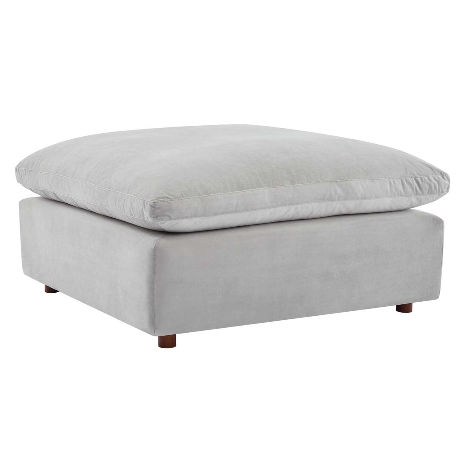 sofas | CasaFoyer Commix Luxurious Sectional Sofa | Plush Comfort | Stain-Resistant Velvet | Solid Wood Construction | 7-Piece Set with Ottoman | Light Gray | casafoyer.myshopify.com
