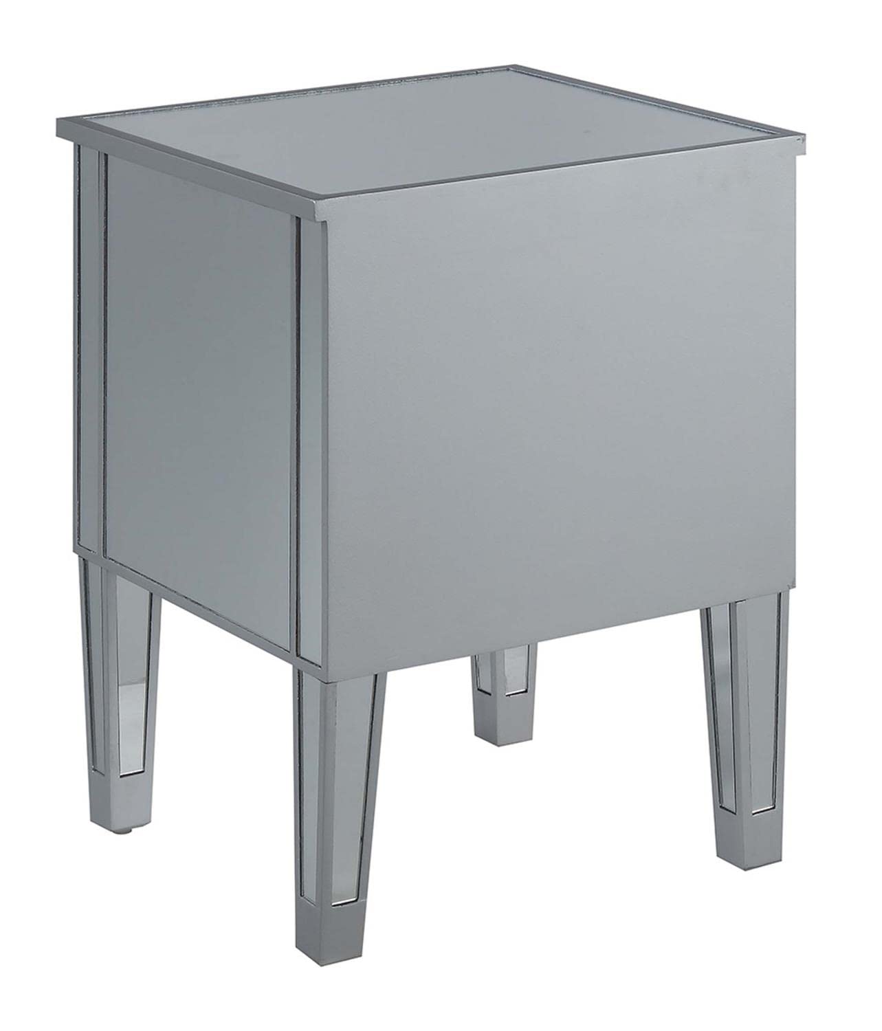 TABLE | Gold Coast 3 Drawer Mirrored End Table | Elegant Glam Style | Ample Storage | Faux Crystal Knobs | MDF Construction | Easy Upkeep | Solid Fir Wood Legs | casafoyer.myshopify.com