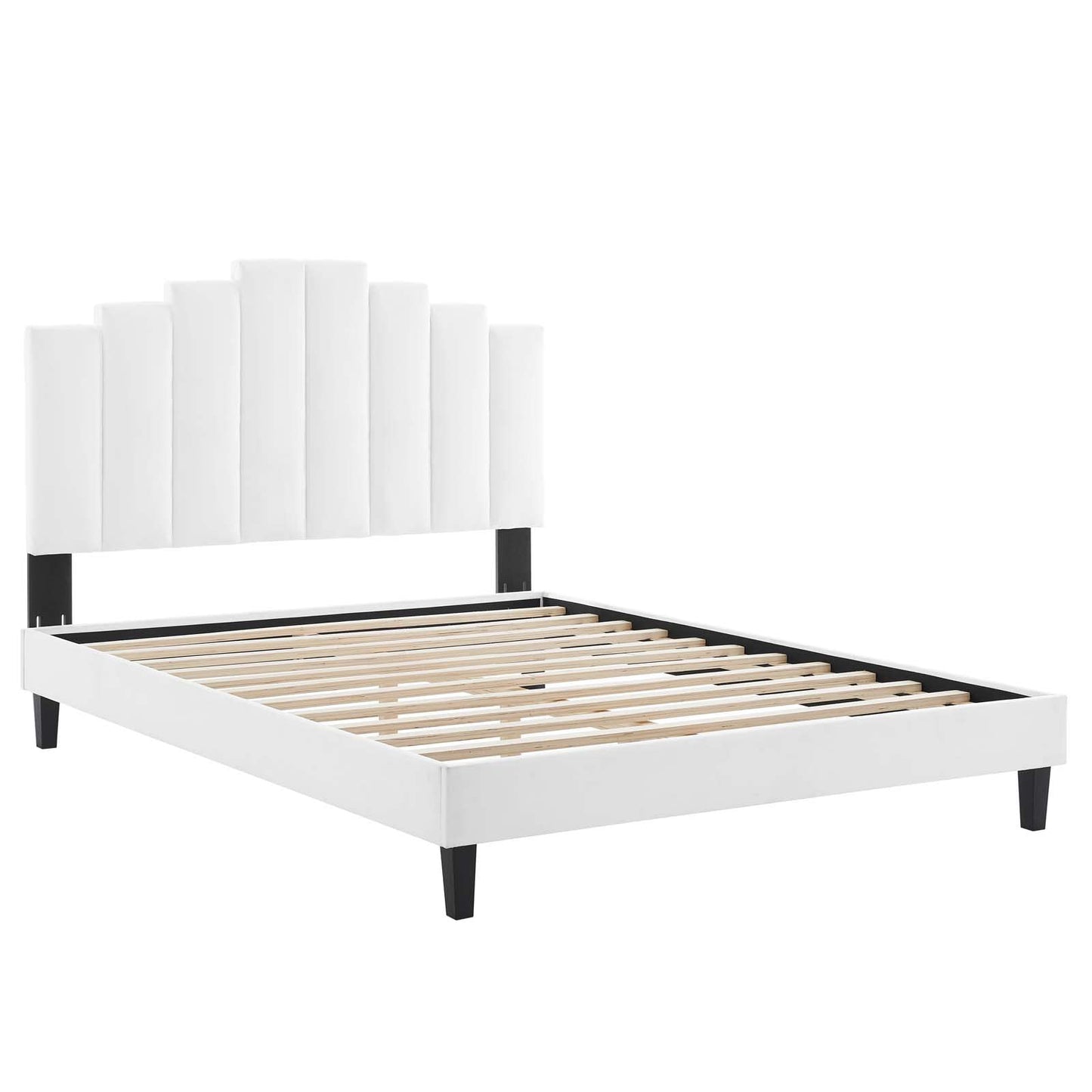 adjustable bed bases | CasaFoyer Elise Performance Velvet Twin Platform Bed | Opulent Art Deco Style | Stain-Resistant Velvet Upholstery | Sturdy Wood Legs | Supports Various Mattresses | Easy Assembly | White | casafoyer.myshopify.com